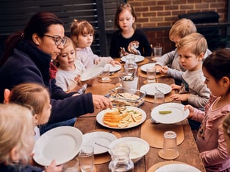 Gowrie NSW Erskineville children having snacks on the table