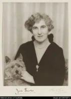 Lady Gowrie and her dog